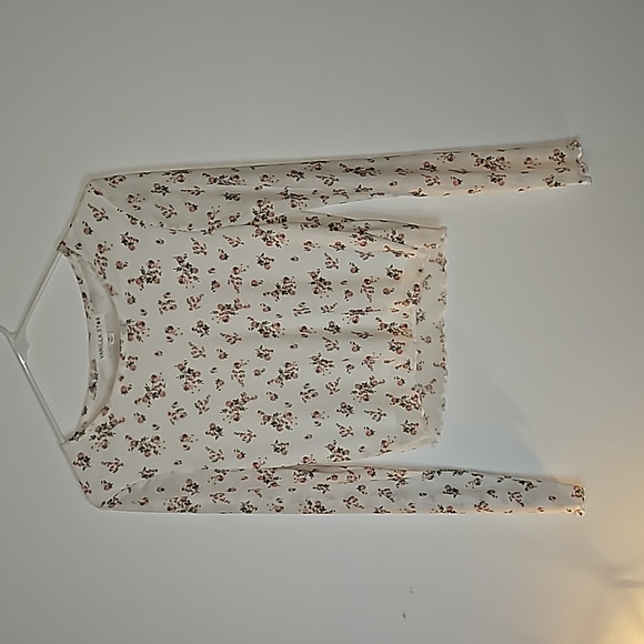 Vanilla Star Tops - Vanilla Star Longsleeve Floral Shirt Size Medium